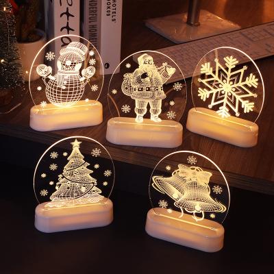 China Amazon Christmas Hot Sale Halloween Christmas 3D Room Table Lamp Night Light Decoration Lamp for sale