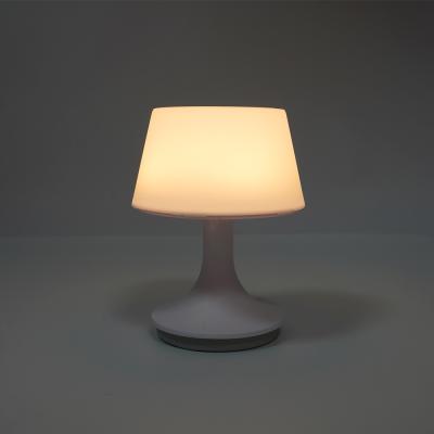 China Modern ABS Built-in Battery Modern Single Table Lamps Dining Room Light Fixtures Warm Soft Nightstand Lamps for sale