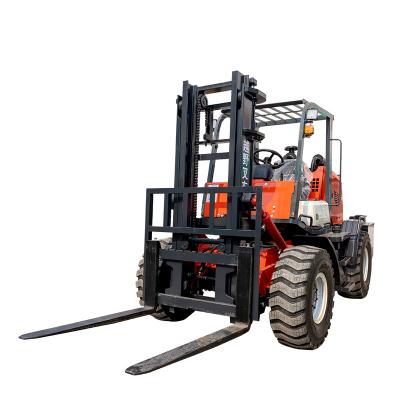 China food & Beverage plant HWC-35C forklift all terrain construction work EPA off road diesel lfiting forklift for sale