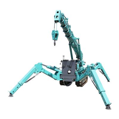 China Lifting TRUCK CRANE HW296 Mini Spider Crawler Crane 3ton 2ton Hydraulic Motor Drive for sale