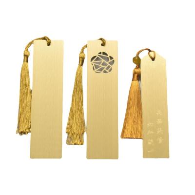 China 2023 China Manufacturer Custom Engravable Metal Bar Brass Logo Bookmark for sale