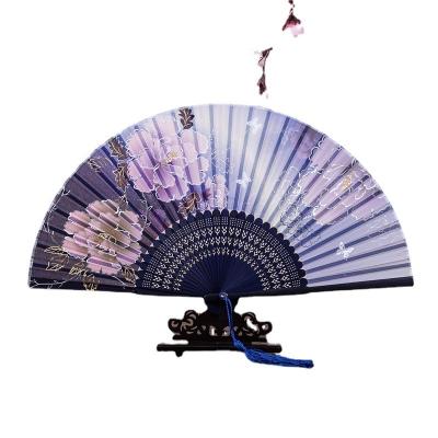 China China 2023 gorgeous high quality wooden folding hand fan bamboo wedding gift promotional gifts for sale