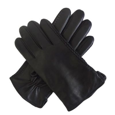 China Factory direct sales plain new original classic open elastic touch screen sheepskin leather mittens for men for sale