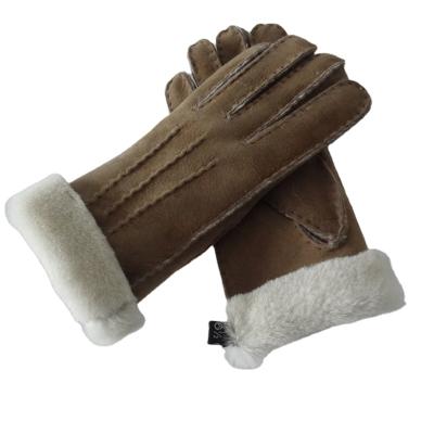 China Factory direct winter batch gloves fashion soft warm woolen leather men's leather men's non-slip mittens logo direct order for sale