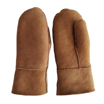 China Factory direct sales winter comfort and warmth soft comfortable classic lamb fur lambskin mittens outdoor warm gloves for sale