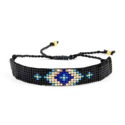 China Bohemian moyamiya mufc evil eye bracelet miyuki delica beaded bracelet custom evil eye bracelet jewelry wholesale spiritual for sale