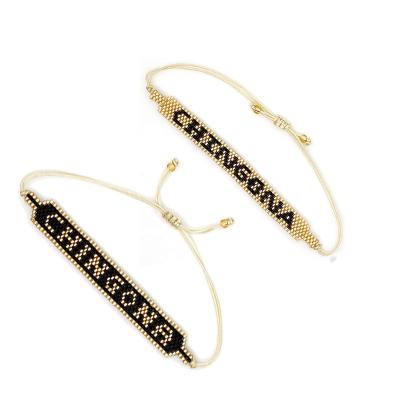 China Bohemia moyamiya fashion pulsera custom handmade chingona mujer letter tassel charms custom bracelet jewelry for sale