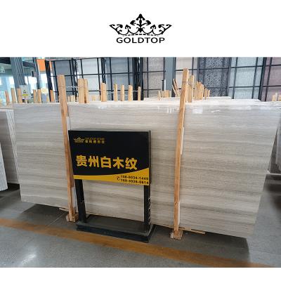 China Cheap Price Modern Stone China Chinese Floor Tiles 12'x12'x12' Decor 2cm Natural White Wood Vein Marble And Wood Grain Marble Slab for sale