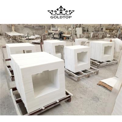 China Elba Super White Dolomiti Marmo Modern Bianco Dolomite Marble Floor Tile Turkish 4x12 Prefab Kitchen Countertop Stone Island for sale