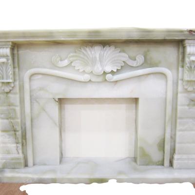 China Modern Natural Stone Flower Cut Pattern Marble Fireplace Frame, French Fireplace, Fireplace Surround for sale