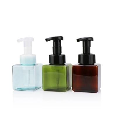 China 250ml Square Plastic Plastic Hand Sanitizer Bottles Packaging Soap Hand Bottle Foaming Bottle for sale