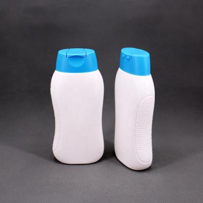 China Recyclable Plastic Bottle Custom Size 300ml HDPE Hair Care Bottle Hair Care Bottle Flat Shape With Flip Top Cap for sale