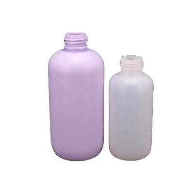 China Empty Boston Round Cosmetic Bottle 250ml HDPE Bottle Body Lotion Skin Care Bottle Packaging for sale