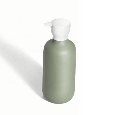 China HDPE 400ml 500ml 750ml Boston Custom Plastic Round Bottle Matte Color Packaging Shampoo Shower Gel Cosmetic Bottles for sale