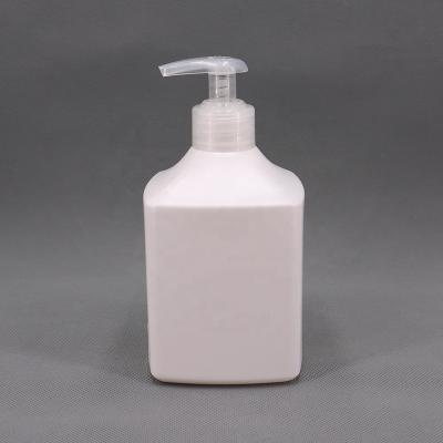 China PE 500ML HDPE Square Cube Shape Personal Care Lotion Plastic Bottle Custom Color Cosmetic Packaging for sale