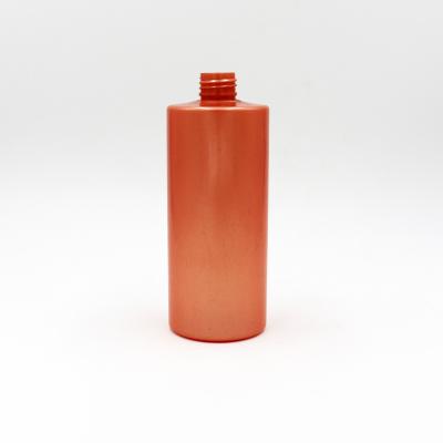 China 400ml PET Bottle Cosmetic Recyclable Plastic Cylinder Shampoo Conditioner Cosmetic Container Packaging for sale