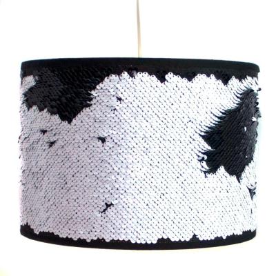 China 2020 Best New Design E27 Black And White Glitter Contemporary Pendant Lamp Shades, European Style Lamp Covers for sale