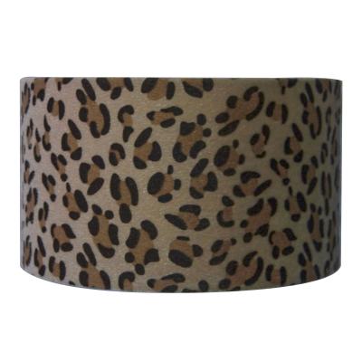 China Contemporary Home Decoration Velvet Leopard Animal Printing Lamp Shade E27 Pendant Lamp Light Fit And Luxury Covers for sale