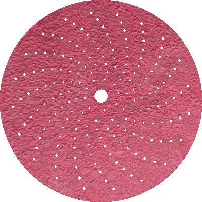 China Durable Free Sample OEM Red Ceramic 5 Inch Hook And Loop Around Abrasive Sanding Disc for sale