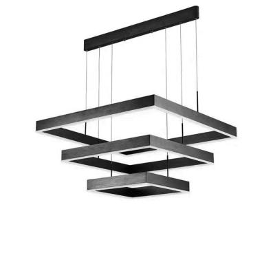 China Latest Design Modern Chandelier Modern Square Light Fixtures Acrylic Led Ceiling Pendant Led Trio Light Hanging Chandelier for sale