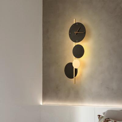 China Amazon modern dropshipping Nordic minimalist home decor lamp wall clock modern wall clock lamp for sale