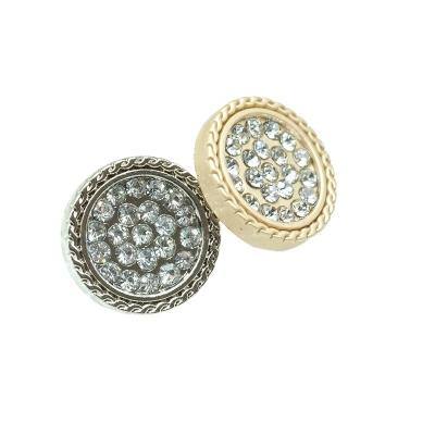 China Rhinestones Nickel Free Metal Buttons Metal Dome Leg Button With Logo For Denim Clothing for sale