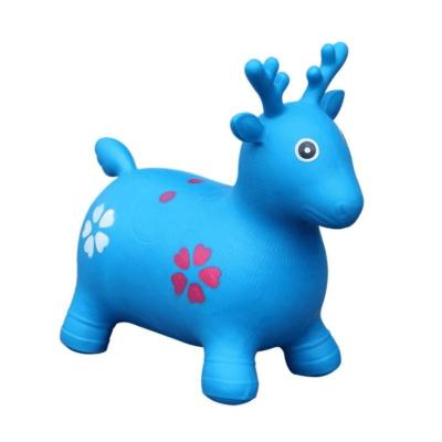 China Max Load 150 Kg Green Colors Red Pink Blue Inflatable Jumping Animals Horse Model Toys For Children for sale