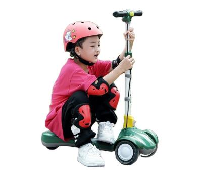 China Kid Size Adjustable Folded Three Wheels Kids Electric Scooter with LED Light 24V Lithium Battery for 3 to 14 Years Kids for sale