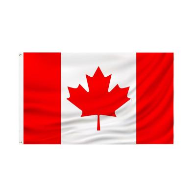 China Healthcare Institutes Wholesale 3x5ft printed Canada flag High quality banner flags customization Hand waving garden fans scarf national flags for sale