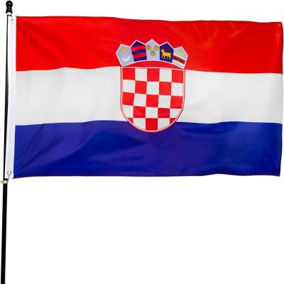 China Healthcare Institutes Custom Hot selling High Quality  banner Poster  Digital Printing 3*5ft croatia Flag all country flags for sale