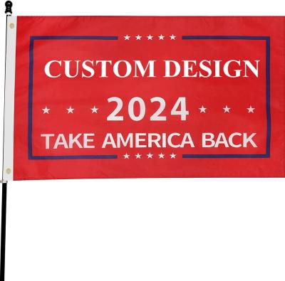 China Healthcare Institutes Wholesale  High quality 90*150cm double side flag election flag Voting pennant 2024 America flags national garden banner USA for sale