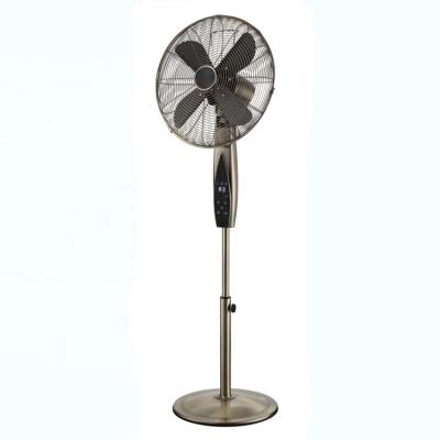 China 18 Inch Outdoor Metal Stand Fan With Remote Control Floor Fan Electric Metal Quantity Power Garage Packing Copper Plated Outdoor Timer for sale