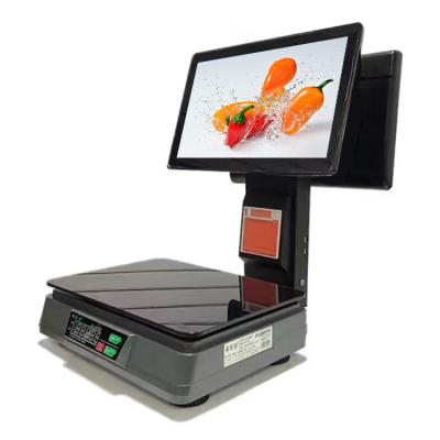 China SDK Electronic Scale Weighing Touch Screen POS Cash Register Retail Fruit and Vegetable Snacks Supermarket POS Terminal System for sale