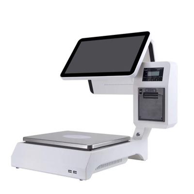 China SDK All In One Touch Screen POS Scale Electronic Digital Supermarket Weighing Scale for sale