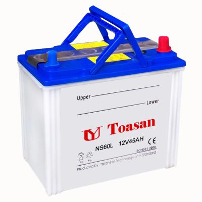 China 12V 40AH Toasan Dry Charged Car Battery With JIS Standard Dry Cell N40 Batteriies 242*132*200/220mm for sale