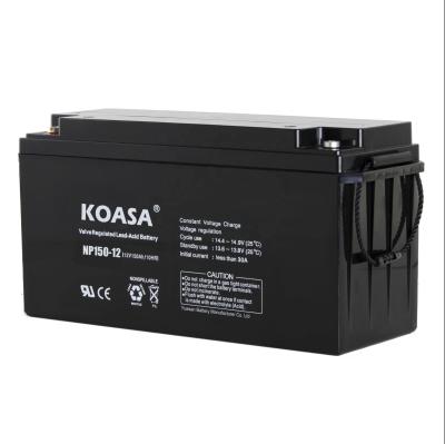 China toys factory price KOASA brand NP150-12 12V150AH AGM battery solar sealed lead acid battery for sale