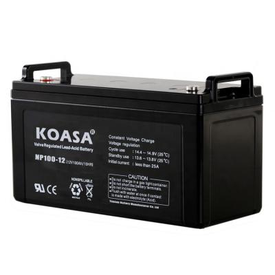 China Toys 12V 100AH ​​KOASA Brand AGM Super Battery VRLA Rechargeable Sealed Lead Acid Battery For UPS - NP100-12 for sale