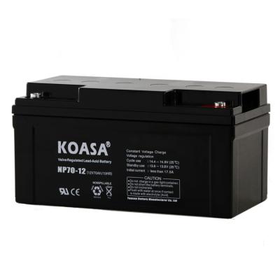 China Rechargeable Toys Long Life KOASA Brand Sealed Lead Acid Battery 12V70AH UPS Storage Battery-NP70-12 for sale