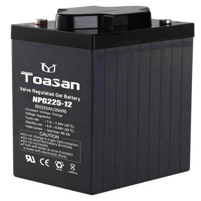 China Toys Electric Sightseeing Toasan Battery 6V225Ah Battery For Cleaning Machinery for sale