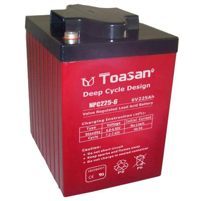 China Toasan Golf Toys Battery Cart 6 Volt Long Life Deep Cycle Battery 6V 225AH for sale