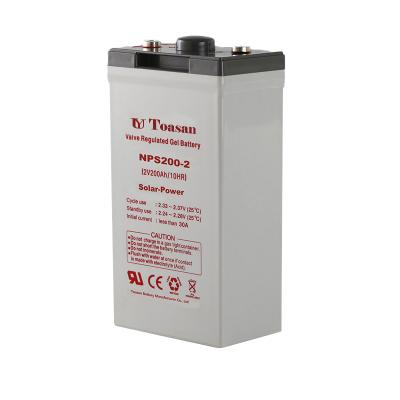 China Consumer Electronics Excellent SMF 2V 200AH Toasan Deep Cycle Gel Sealed Solar Battery - NPS200-2 for sale