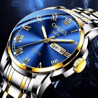 China OEM Relogio Mascolino Chronograph Style Large Big Face Mesh Pria Tangan Steel High Quality Steel Automatic Jam Low Moq Date Bulk Men's Watch for sale