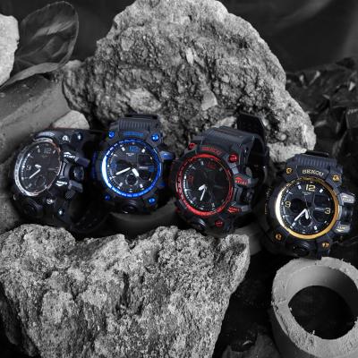 China Luxury Analog-Digital Sport Rubber Watches Japan Digital Watch LED Display Alarm Men's Watches For Men for sale