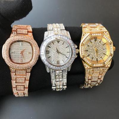 China Auto Date Most Popular Outlet Hip Hop Watch Luxary Men's Iced Out Watch Hip Hop Diamond Watch for sale