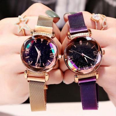 China Women Wrist Watch Or Women Starry Sky Bracelet Luxury Watches Magnetic Wrist Watch For Girls Relojes Para Hombres Reloj De Lujo Clock for sale