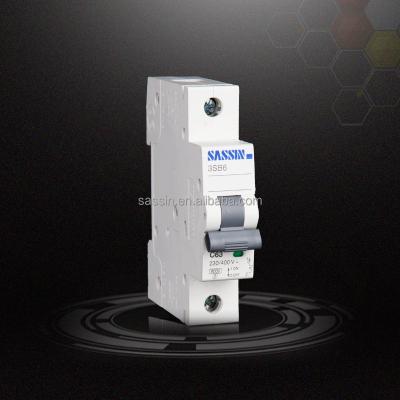 China B 3SB6 SASSIN Circuit Breaker Mcb 10A 1P 2P 3P 4P 6KA 10KA 6A 16A 32A 40A for sale