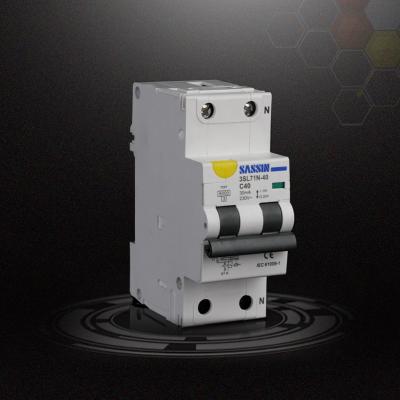 China RCBO 3SL71N-40 SASSIN 1P Residual Current Circuit Breakers With Overcurrent Protection 6kA for sale