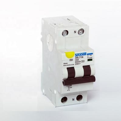 China 3SL71N-40 SASSIN RCBO Residual Current Circuit Breaker With 10KA Over Current Protection for sale