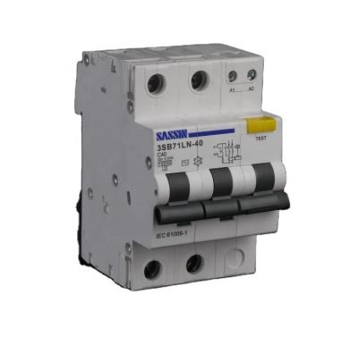 China RCBO 3SB71LN SASSIN Circuit Breaker Residual Current IEC Standard 6KA Circuit Breaker Super Series for sale