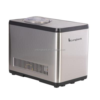 China Hotel Automatic Small Ice Cream Maker With Compressor Making 2 Quart Capacity And Stainless Steel Housing With LCD Digital Display for sale